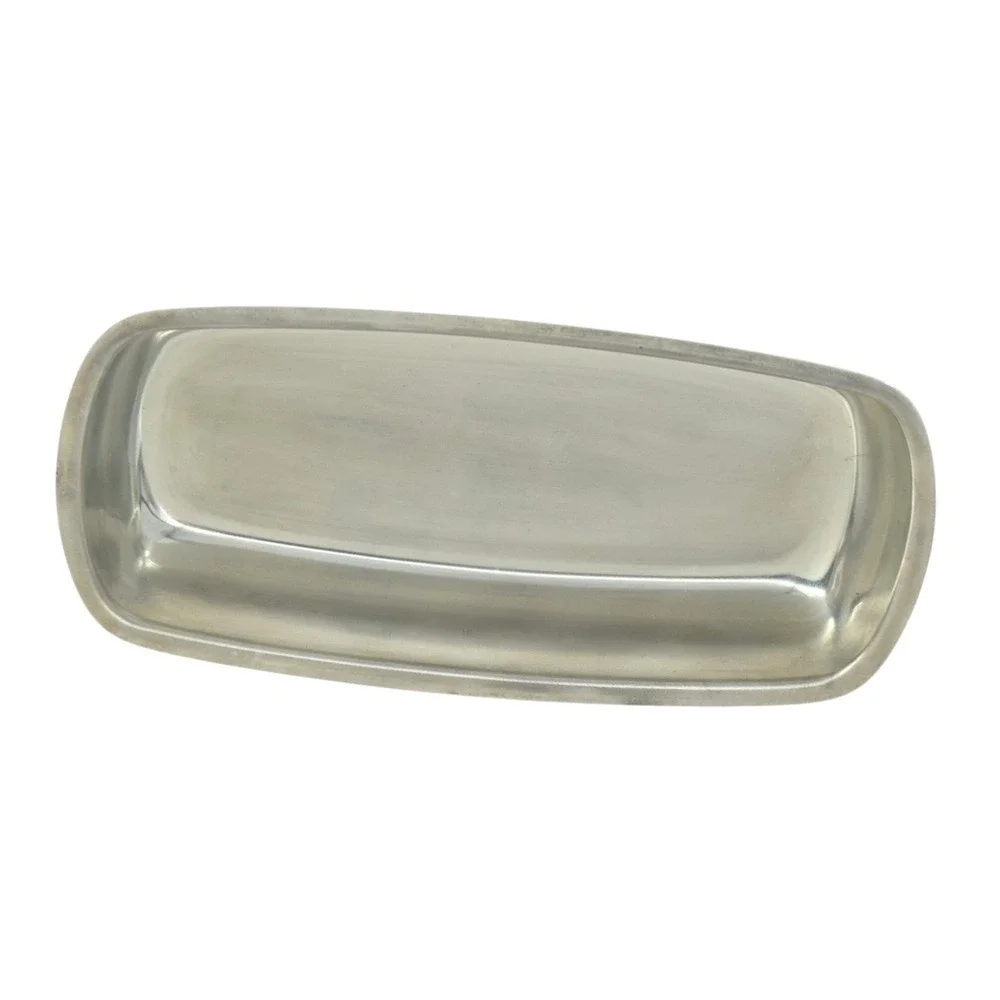 Vintage Wm Rogers Waverly Silverplate Covered Butter Dish Glass Insert #3819